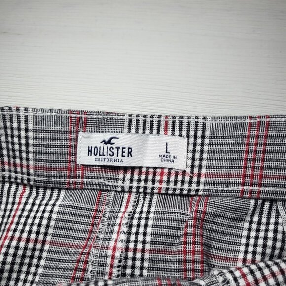Hollister Plaid Mini Skirt Track Side Stripe Preppy Sporty. - Picture 2 of 5